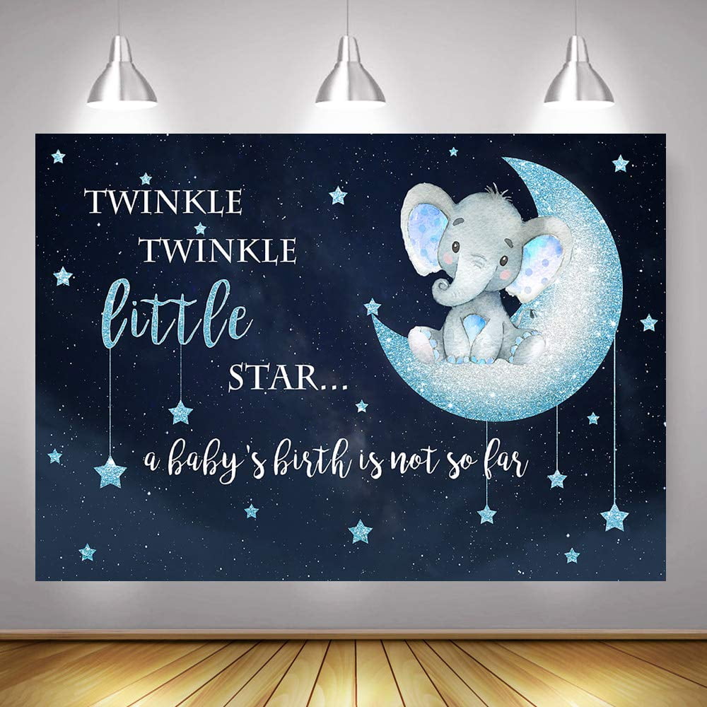 7x5ft Elephant Baby Shower Photography Background Birthday Party Backdrop Pr