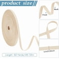 thumbnail image 2 of 1roll 50yards Beige Pitted Cotton Woven Tape 3/8 inch Fabric Ribbons Natural Cotton Webbing Ribbon Twill Tape Ribbon Bias Binding Tape for DIY Crafts Sewing Gift Wrapping Home Decor, 2 of 7
