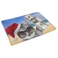 thumbnail image 2 of MKHERT Funny Kitten Cat in Santa Claus Hat with US Dollar Money Doormat Rug Home Decor Floor Mat Bath Mat 30x18 inch, 2 of 3