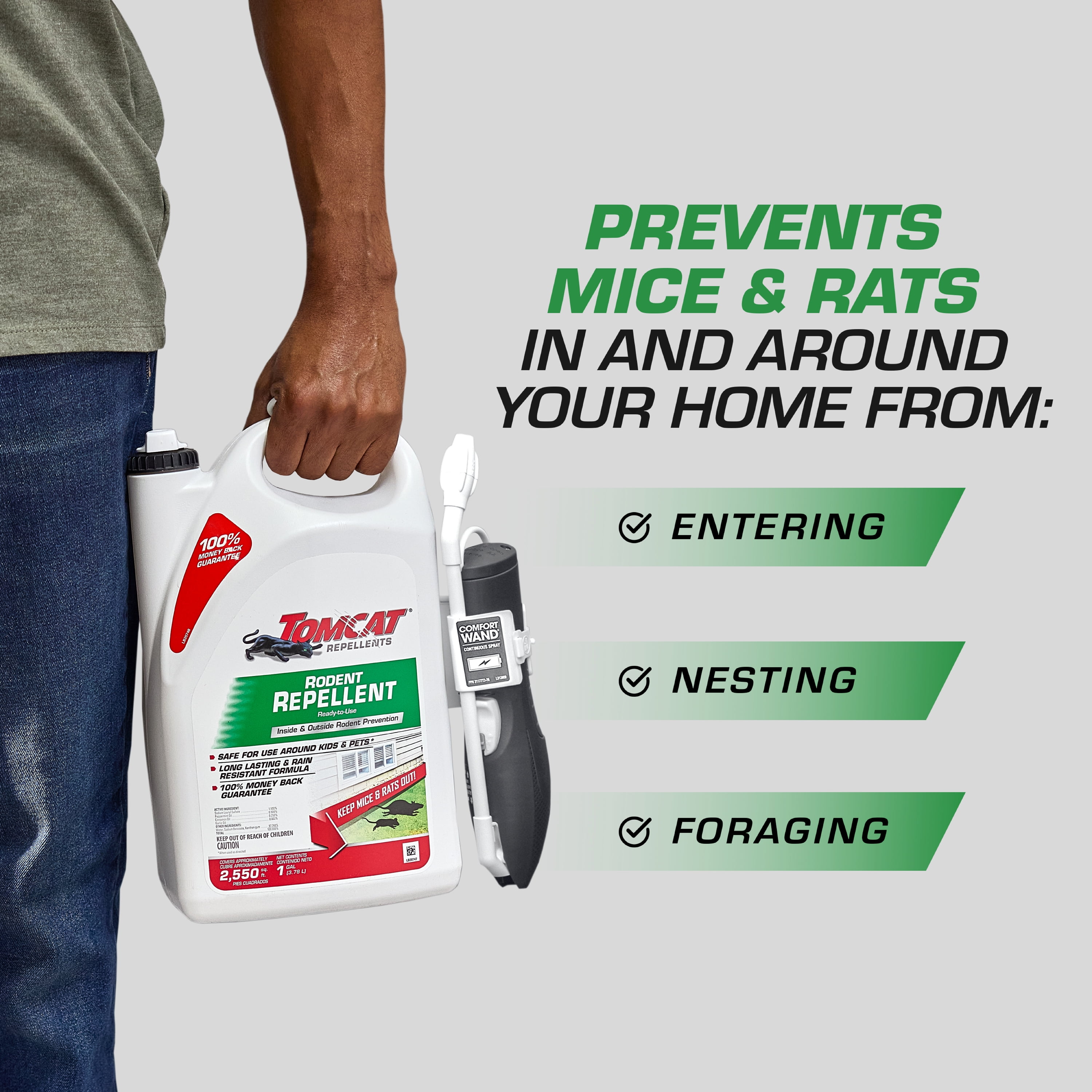 Tomcat Repellents, Rodent Repellent Ready-to-Use - Mouse and Rat Prevention, 1 gal.