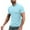 Sky Blue, variant on UQJfacai Mens Quick Dry Short Sleeve Shirts Active Athletic Quarter Zip Pullover Casual Slim Fit Mock Neck Workout Tops S-3XL