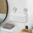thumbnail image 6 of TISHITA Shower Basket Suction Cup Bathroom Organizer Wall Mounted Simple Shower Storage Rack Shower Shelf for Kitchen Apartment Toilet Clear L, 6 of 8