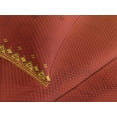 thumbnail image 4 of Ambesonne Leaf Quilted Bedspread Set 3 Pcs, Traditional Saree, Queen Size, Marigold Orange, 4 of 5