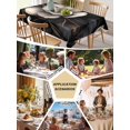 thumbnail image 5 of Black Gold Flower Table Cloth, Gradient Luxurious Floral Botanical Waterproof Tablecloth for Rectangle Tables, Reusable Washable Fabric Table Cover for Restaurant Kitchen Dining Tables 60"x102", 5 of 6
