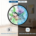 thumbnail image 5 of Voice Activated Clock with Glow Light 12 Inch Large Silent Wall Clock Battery Operated for Home Decor Cute Turtle, 5 of 8