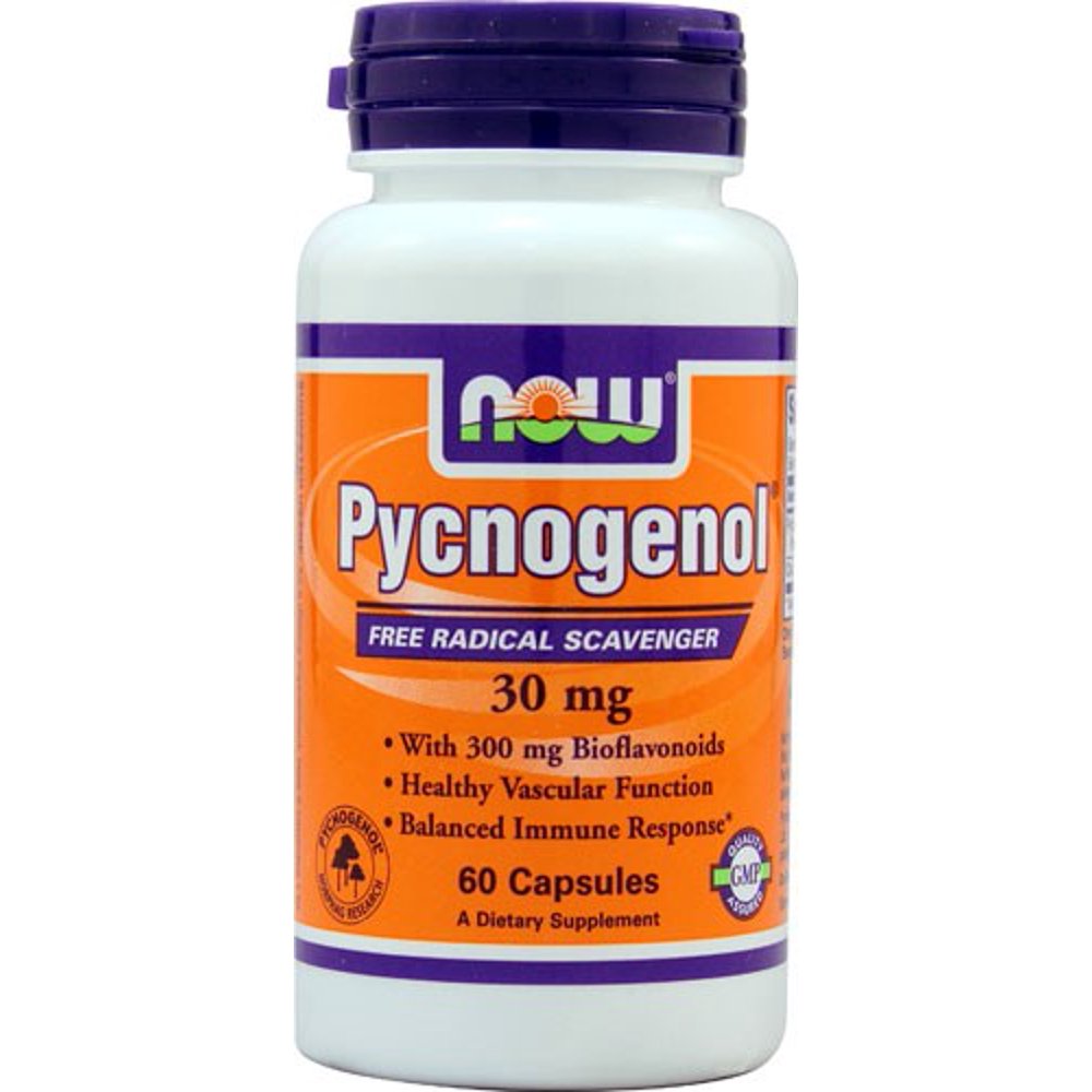 NOW Foods Vegetarian Pycnogenol Free Radical Scavenger, 30mg, 60 Ct