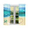 thumbnail image 2 of BSDHOME Starfish on the Beach Window Curtain Kitchen Curtain 26x39 inches (Two Pieces), 2 of 3