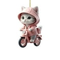 thumbnail image 5 of Cute Cat Car Hanging Ornament, Rear View Car Mirror Hanging Accessories, 2D Acrylic Cats Christmas Ornament, Car Rearview Mirror Hanging Ornament Cat Charm Keychains Christmas Tree Hanging Ornament U, 5 of 8