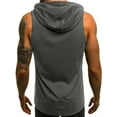 thumbnail image 3 of DYMADE 1998 Pattern Graphic Tops Men's Sleeveless Hoodie T-Shirt, 3 of 4