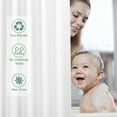 EurCross Solid White PEVA Shower Curtain Liner, 36"x 72" Small Heavy