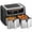 Black, variant on LIFERECORD Air Fryer 6QT w/ Touch Controls & Easy-View Window, Dishwasher Safe Basket, 1500W, 8 Food Presets, Stainless Steel, Grey