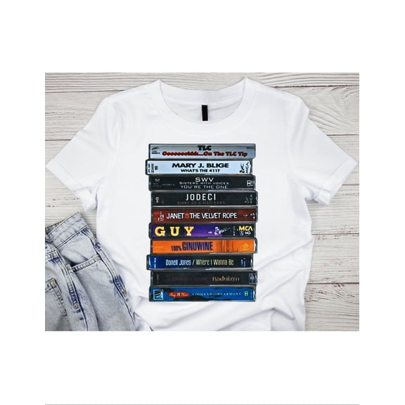 R&B Cassette Tapes Graphic Tee: 90s Festival Shirt