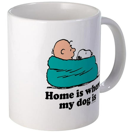 Where To Buy Cool Mugs CafePress - Charlie Brown: Home Is Where My Dog Is Mug - Unique Coffee Mug, Coffee Cup CafePress ()
