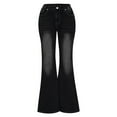 thumbnail image 3 of Tawop Wide Leg Jeans for Women Stretch Flare Leg Boot Cut Stretch Women's Pants Jeans, 3 of 9