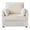 Beige, variant on Leumius Corduroy Accent Chair, Modern Upholstered Single Sofa Armchair with 2 Pillows and Side Storage Pockets,Comfy Oversized Reading Chair for Living Room, Bedroom, Apartment,Gray