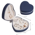 thumbnail image 2 of Mujeres PU Travel Collar Belleza Pendientes Estuche de Almacenamiento Compacto Azul Yuyangstore bandeja de joyería de mujer, 2 of 8