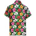 thumbnail image 2 of LA LEELA Men's Hawaiian Shirts Short Sleeve Button Down Shirt Floral Shirt Men Casual Vacation Summer Tropical Island Shirts for Men Funny XXL Rose Mallow, Black, 2 of 7