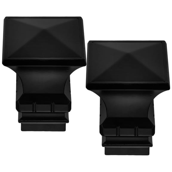 2 Pcs Drapes Curtain Rod Ends Cap Finials Replacement Plug Short Hair Decorate Iron