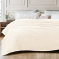 thumbnail image 3 of Exclusivo Mezcla Fuzzy Fleece Twin Size Bed Blanket, Lightweight Fluffy Solid Velvet Twin Blankets, 60x80 Inches, White, 3 of 11