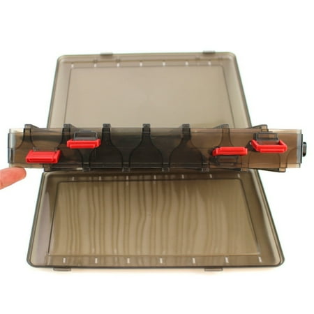 - Outdoor Fishing Gear Baits Box Storage Plastic Double-sided 14 grid bait box