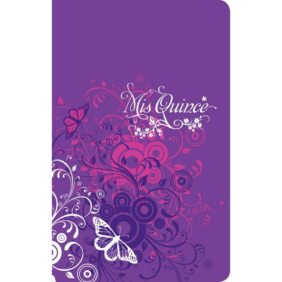 Rvr 1960 Biblia MIS Quince, Amatista Con Mariposas Símil Piel, (Hardcover)