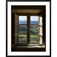 thumbnail image 2 of Art.com Outside View of Cypress Trees and Green Hills Through a Shabby Windows Photographic Print by ollirg, Black Frame Wall Art, 23" x 29", 2 of 5