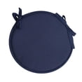 thumbnail image 3 of Hvmvliv 11.8X11.8X0.71in Indoor Outdoor Round Seat Cushions with Ties,Soft Polyester Fiber,Secure Fastening,Universal Size for Dining Chairs,Garden,Patio,Bistro,Home,Office Navy, 3 of 9