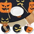 thumbnail image 4 of Spooky Design Elastic Round Table Cover for 52 Inch Table - Specifically Sized for Halloween Party Dining Kitchen, 4 of 6