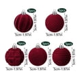 thumbnail image 3 of Fiudx Bolas Navideñas, Decorativas Rojas Festivas, Decoraciones de Plástico Resistente, Diseño Vintage Flocado, Ideal Coronas de Árbol, Reuniones Familiares, Juego de 25 Piezas Incluido., 3 of 6