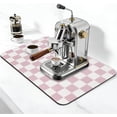 thumbnail image 3 of Checkered Dish Drying Mat for Kitchen Counter, Absorbent Non-Slip Coffee Mat, Heat Resistant Mat for Countertops Coffee Bar Decor 16" x 24" Pink, 3 of 8