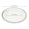 thumbnail image 5 of 25 PCS PS Charger Plates, Clear Rose Gold Dinner Charger Plates, Stackable Table Charger Plates, 5 of 17