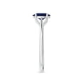 thumbnail image 3 of Angara Natural 0.85 Ct. Blue Sapphire Solitaire Ring in Sterling Silver for Women (Ring Size: 5.5), 3 of 9