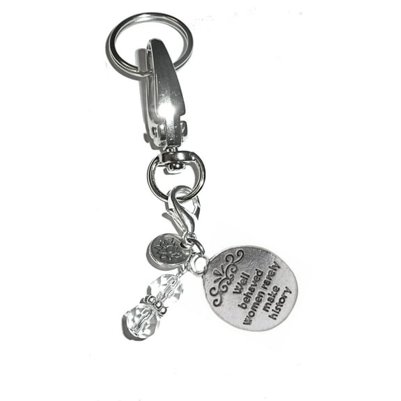 Hidden Hollow Beads Keychain - Well Behaved Women Rarely Make History