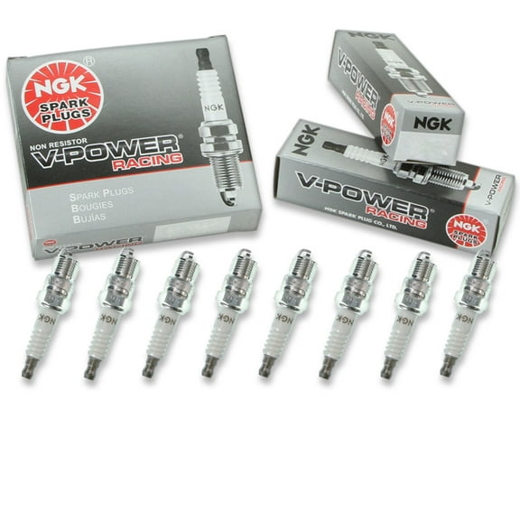 8 pc NGK 5657 V-Power Racing Spark Plugs for 438TS AF902 BL62Y BL64Y Ignition Wire Secondary