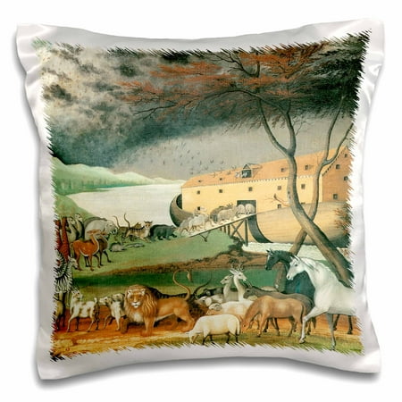 3dRose Noahs Ark Vintage- Religion- Animals, Pillow Case, 16 by