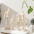 thumbnail image 2 of 6 Pcs Artist Mannequin Model Wooden Manikin Drawing Moveable Figure Model with Stand Flexible Jointed Mannequin, 2 of 6