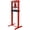 Red + Steel+1, variant on LANKANG  12 Ton H Frame Garage Floor Press Black Hydraulic Shop Press with Press Plates and Adjustable Table Height