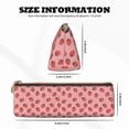 thumbnail image 4 of Naloa Strawberries Print Leather Pencil Case - Portable Big Capacity Pencil Pouch Organizer Bag Stationery Bag for Work & Office Pencil Pen Case, 4 of 5
