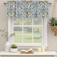 thumbnail image 2 of Lemon Leaves Curtain Valances for Windows, Kitchen Valance Window Treatments Panel 2 Pack, Watercolor Blue Vintage Flower Floral Rod Pocket Short Curtains for Bathroom Bedroom 54 x 18 Inch, 2 of 8