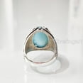 thumbnail image 7 of Blue Chalcedony Mans Ring, Natural Blue Chalcedony, Ring, Silver Jewelry, 925 Silver Ring, Gift, Heavy Mens Ring, Arabic Design, Ottoman Style Ring, Christmas, Turkey Mens Signet Ring, 7 of 7
