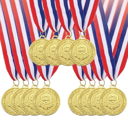 WLGJL 12 Pieces Gold Medals for Awards,1st Winner Medals for Sports, Competitions, Party, Olympic Style