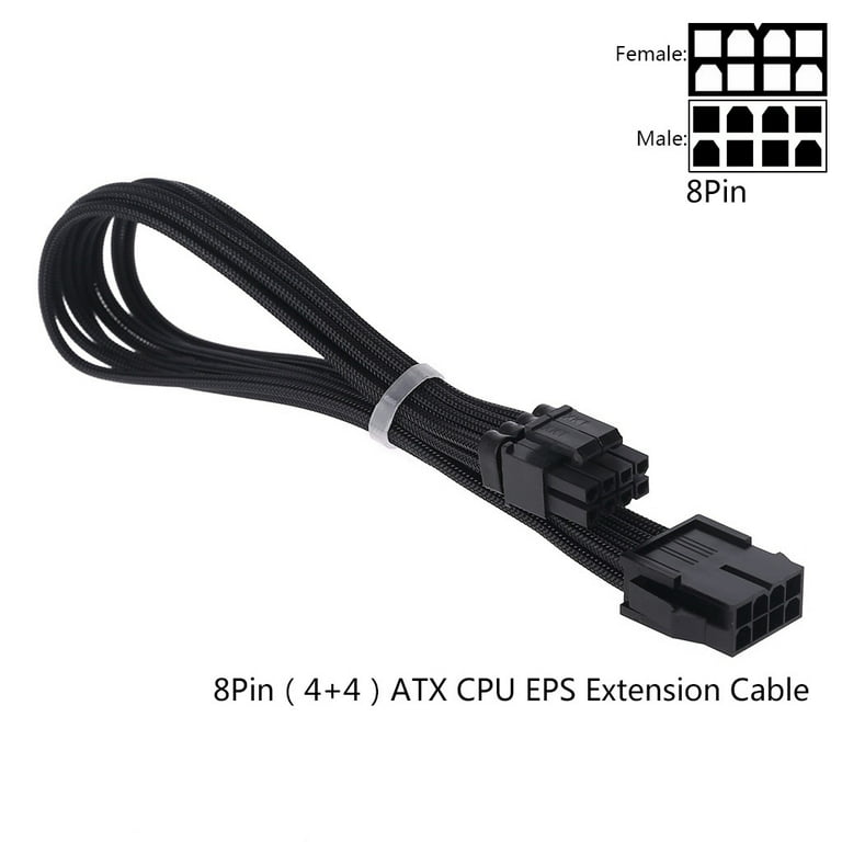 Inficere tackle frimærke Sleeve Extension Power Supply Cable 24-pin A TX 8-pin PCI-E 8pin CPU 6-pin  4-Pin - Walmart.com