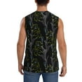 thumbnail image 4 of Fotbe Men's Lilies Flowers Print Men's Sleeveless Muscle Tank Tops Casual T-Shirts for Gym Workout Beach-Large, 4 of 8