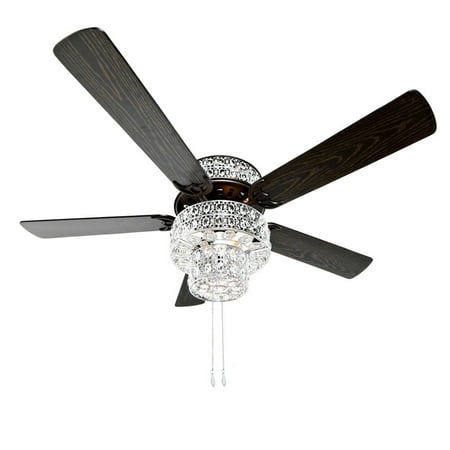 River of Goods 52" Bella Crystal LED Ceiling Fan with Light