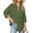 Army Green, variant on Zeagoo Shirt Women V Neck Button Downs Blouses Long Sleeve Collared Cotton Tops Woman