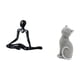 thumbnail image 5 of Estatua Creativa Abstracta De Gato Pensador, Figura Decorativa, Escultura única De Resina, Adorno De Escritorio Para La Entrada, Dormitorio, Estantería, Regalo De Inauguración De La Casa., 5 of 8