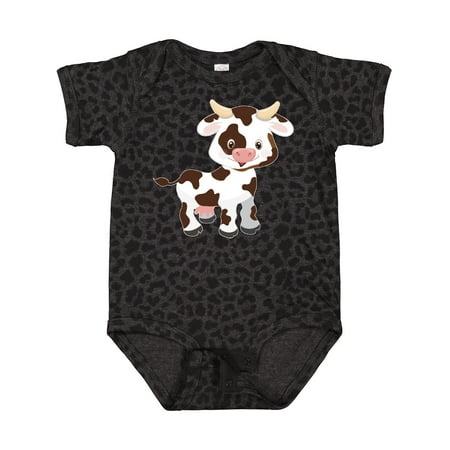 

Inktastic Cute White Holstein Cow with Brown Spots Gift Baby Boy or Baby Girl Bodysuit