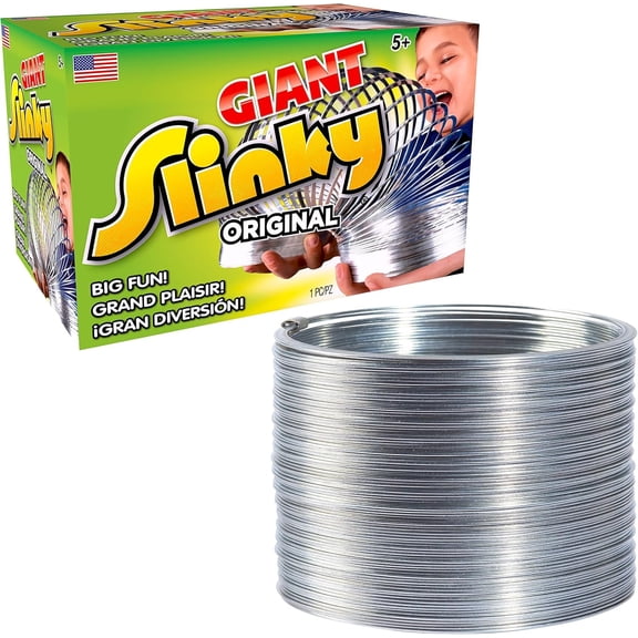 The Original Giant Slinky Walking Spring Toy, Metal Slinky, Party Favors, Fidget Toys, Kids Toys for Ages 5 Up by