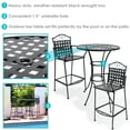 thumbnail image 2 of Sunnydaze Decor Ensemble de Chaise et Table de Bar en Fer Forgé à Volutes pour Extérieur - Noir, 2 of 6