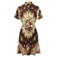 thumbnail image 6 of Elegant Rose Floral Print Womens Shirt Dresses Women'S Short Sleeve Dress Turn-Down Collar Dress A Line Casuall Dress Oversize(XS-6XL), 6 of 7